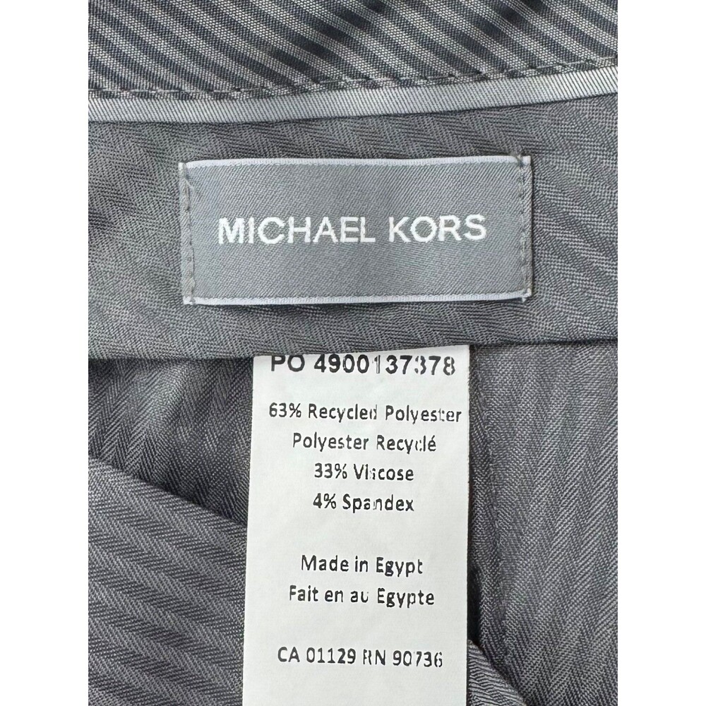 $95 NEW MICHAEL KORS MENS 32x30 TAN PLEATED NEWBURY TROUSERS/DRESS PANTS/SLACKS - Picture 6 of 8